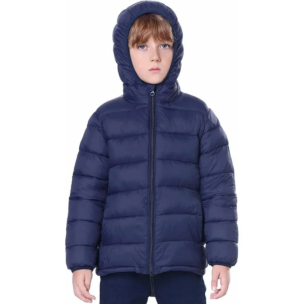 Hooded Puffer Jackets for Boys and Girls – Lightweight and Packable – Autumn and